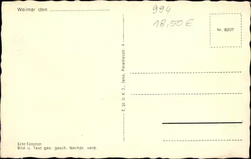 Ak Weimar in Thüringen, Weimarhalle, Teich, Schwäne