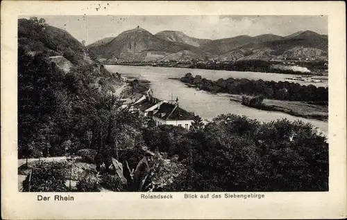 Ak Rolandseck Remagen am Rhein, Blick auf das Siebengebirge