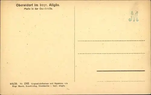 Ak Oberstdorf im Oberallgäu, Motiv in der Ost-Straße