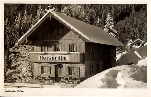 Ak Lenggries in Oberbayern, Reiseralm, Winter