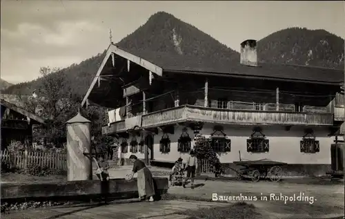 Ak Ruhpolding in Oberbayern, Bauernhaus