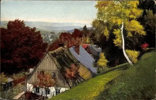 Ak Oybin in Sachsen, Teilansicht, Panorama, Neu Waltersdorf, Nenke & Ostermaier 214 3543