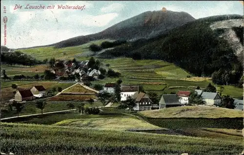 Ak Waltersdorf Großschönau Oberlausitz, Gesamtansicht mit Gebirge