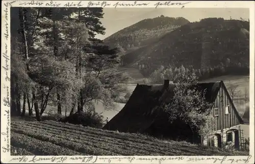 Ak Waltersdorf Großschönau Oberlausitz, Lausche vom Butterberg, Haus