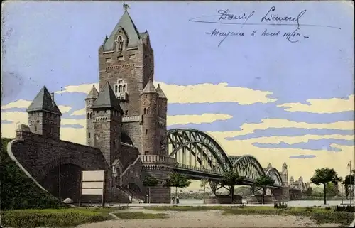 Ak Mainz am Rhein, Kaiserbrücke