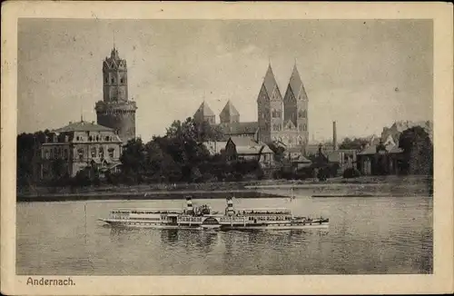 Ak Andernach am Rhein, Stadtpanorama, Turm, Kirchtürme