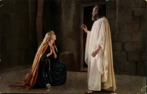 Ak Oberammergau in Oberbayern, Passionsspiele 1922, Jesus erscheint Magdalena