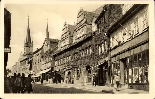 Ak Saalfeld an der Saale Thüringen, Saalestraße, Geschäfte