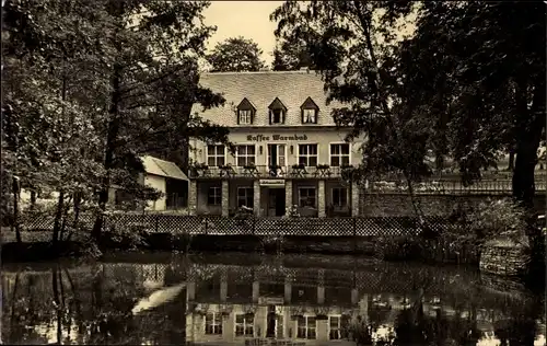 Ak Warmbad Wolkenstein in Sachsen, Wismut Sanatorium, HO Cafe