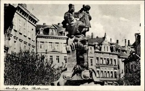 Ak Altenburg in Thüringen, Skatbrunnen