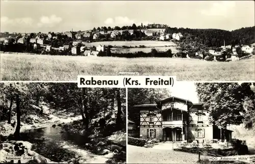 Ak Rabenau im Erzgebirge, Rabenauer Grund, HOG Rabenauer Mühle