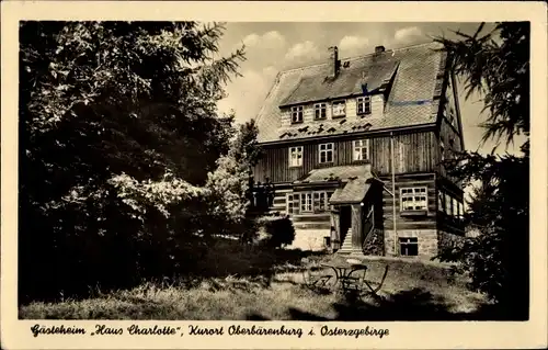 Ak Oberbärenburg Altenberg im Osterzgebirge, Gästeheim Haus Charlotte
