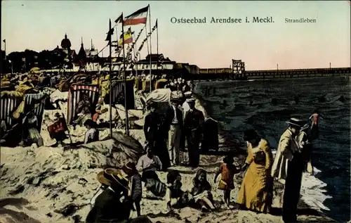 Ak Ostseebad Arendsee Kühlungsborn, Strandleben