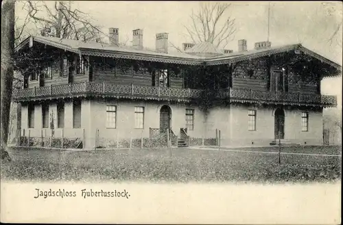 Ak Joachimsthal in der Uckermark Schorfheide, Jagdschloss Hubertusstock