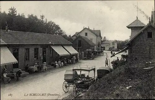 Ak La Schlucht Vosges, Frontiere