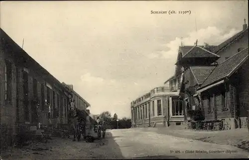Ak Col de la Schlucht Vosges, Straßenpartie