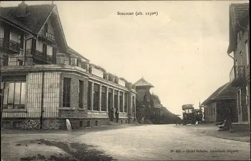 Ak Col de la Schlucht Vosges, Straßenpartie, Hotel