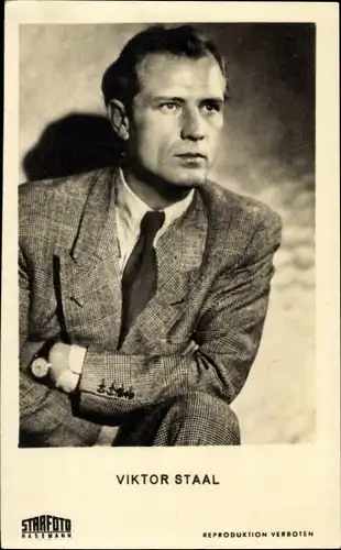 Ak Schauspieler Viktor Staal, Anzug, Uhr, Krawatte