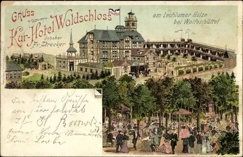 Litho Wolfenbüttel in Niedersachsen, Kurhotel Waldschloss am Lechlumer Holz