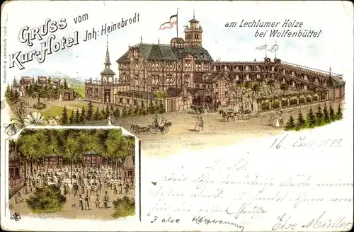 Litho Wolfenbüttel in Niedersachsen, Kurhotel Waldschloss am Lechlumer Holz