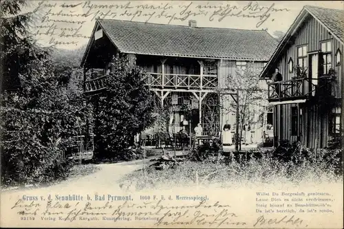 Ak Bad Pyrmont in Niedersachsen, Blick auf die Sennhütte