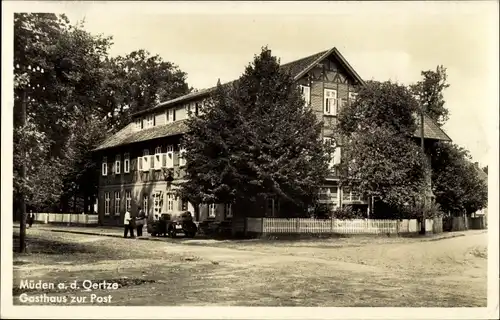 Ak Müden an der Örtze Faßberg Lüneburger Heide, Gasthaus zur Post