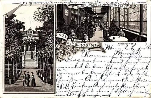 Litho Celle in Niedersachsen, Restaurant Berggarten, Innenansicht