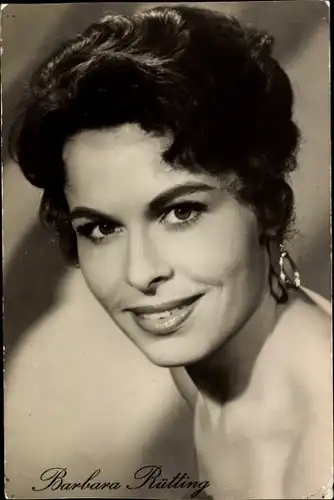 Ak Schauspielerin Barbara Rütting, Portrait, Film Glücksritter