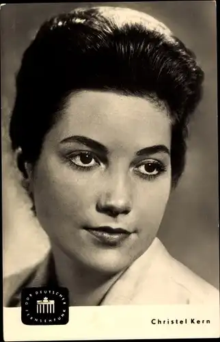 Ak Christel Kern, Ansagerin des Deutschen Fernsehfunks, DDR Fernsehen