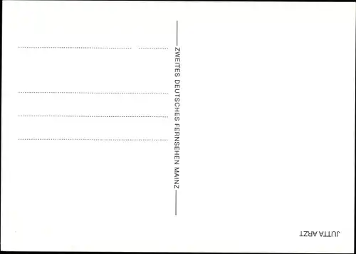 Ak Fernsehansagerin Jutta Arzt, Autogramm, ZDF