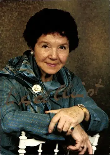 Ak Schauspielerin Liesel Christ, Portrait, Armbanduhr, Autogramm