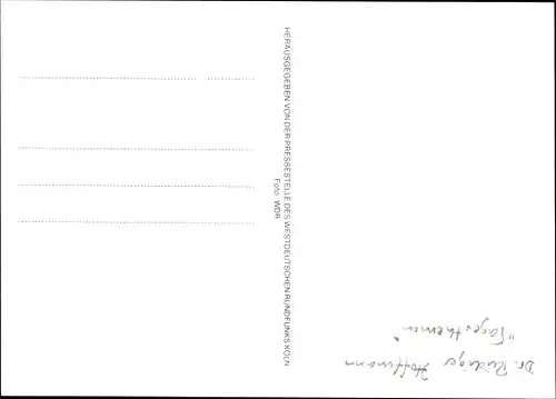 Ak Moderator Dr. Rüdiger Hoffmann, Portrait, Westdeutscher Rundfunk Köln, Autogramm