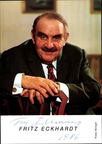 Ak Regisseur Fritz Eckhardt, Portrait, Autogramm