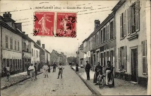 Ak Pontarmé Oise, Grande Rue