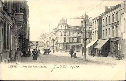 Ak Lüttich Lüttich Wallonien, Rue des Guillemins