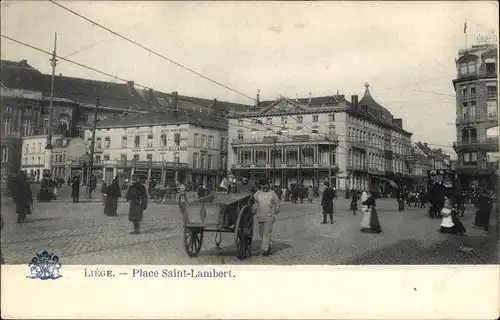 Ak Lüttich Lüttich Wallonien, Place Saint Lambert