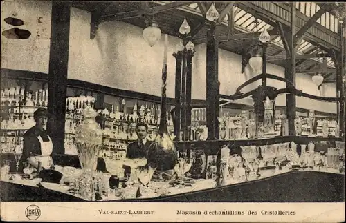 Ak Val St. Lambert Seraing Wallonie Lüttich, Cristalleries Musterladen