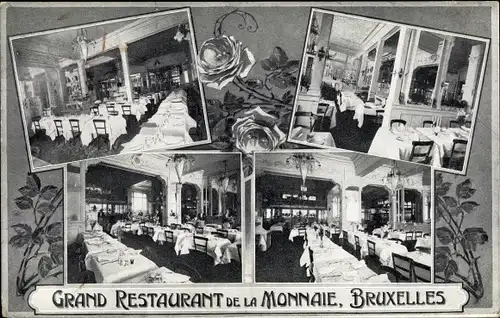 Ak Brüssel Brüssel, Grand Restaurant de la Monnaie, Rue Leopold