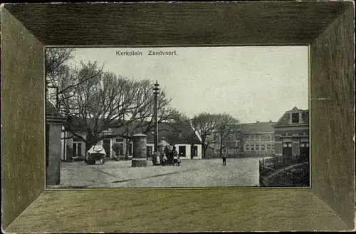 Passepartout Ak Zandvoort Nordholland Niederlande, Kirchplatz