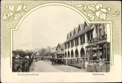 Passepartout Ak Zandvoort Nordholland Niederlande, Haarlemmerstraat