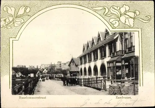 Passepartout Ak Zandvoort Nordholland Niederlande, Haarlemmerstraat
