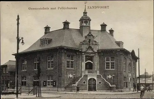 Ak Zandvoort Nordholland Niederlande, Gemeindehaus und Polizeistation