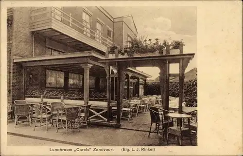 Ak Zandvoort Nordholland Niederlande, Gasthaus Carels, Terrasse