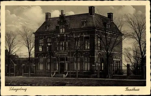 Ak Schagerbrug Nordholland Niederlande, Rathaus