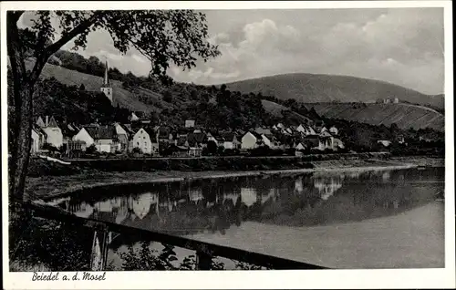 Ak Briedel an der Mosel, Gesamtansicht, Hotel Goeres