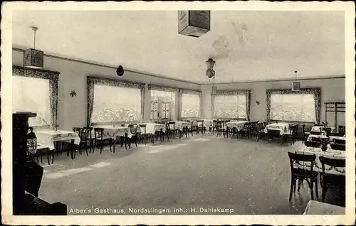 Ak Nordsulingen Sulingen in Niedersachsen, Albers Gasthaus, Saal