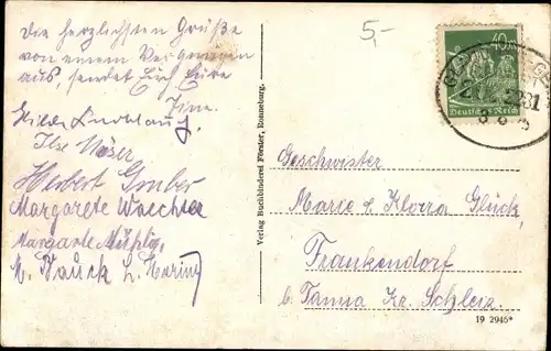 Ak Ronneburg in Thüringen, Panorama mit Baderteich