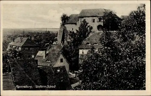 Ak Ronneburg in Thüringen, Unterm Schloss