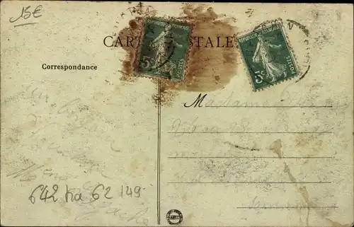 Ak Heuchin Pas de Calais, Salut au Drapeau