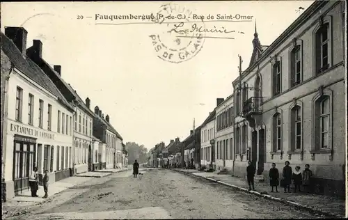 Ak Fauquembergues Pas de Calais, Rue de Saint Omer
